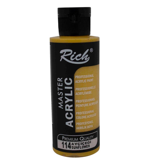 Rich Master Koyu Ayçiçeği 120 cc Akrilik Boya - Sanat, Hobi ve Tuval Boyası