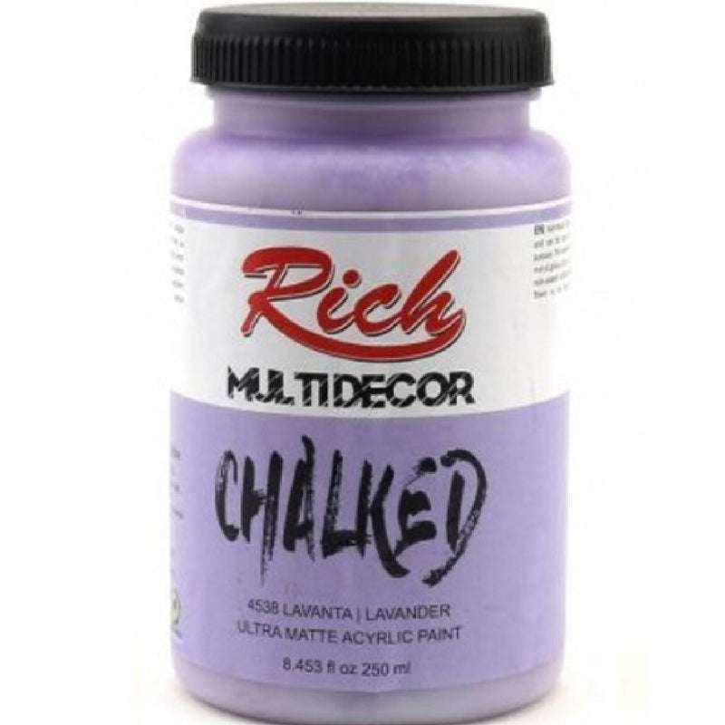 Rich Multi Decor Chalked Lavanta Akrilik Boya 250 Cc - Sanatsal Hobi ve Dekorasyon Boyası