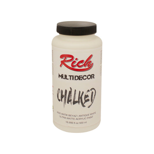 Rich Multi Decor Chalked Antik Beyaz 500 cc Akrilik Boya - Hobi, Dekorasyon ve Çok Amaçlı Boya