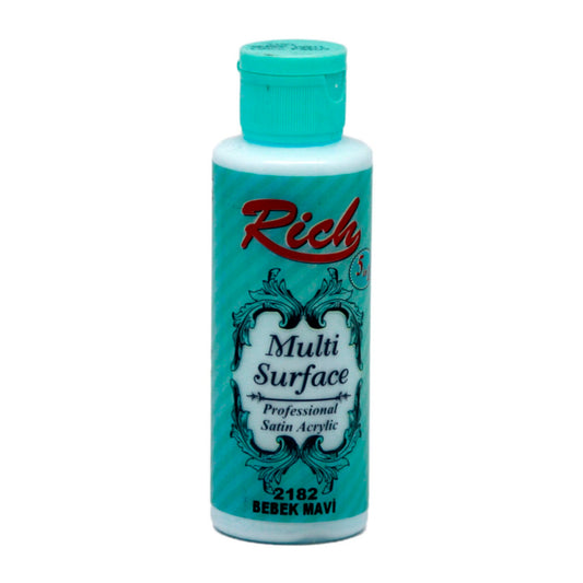 Rich Multi Surface 120 cc Bebek Mavi Akrilik Boya - Hobi, Sanat ve El Sanatları İçin