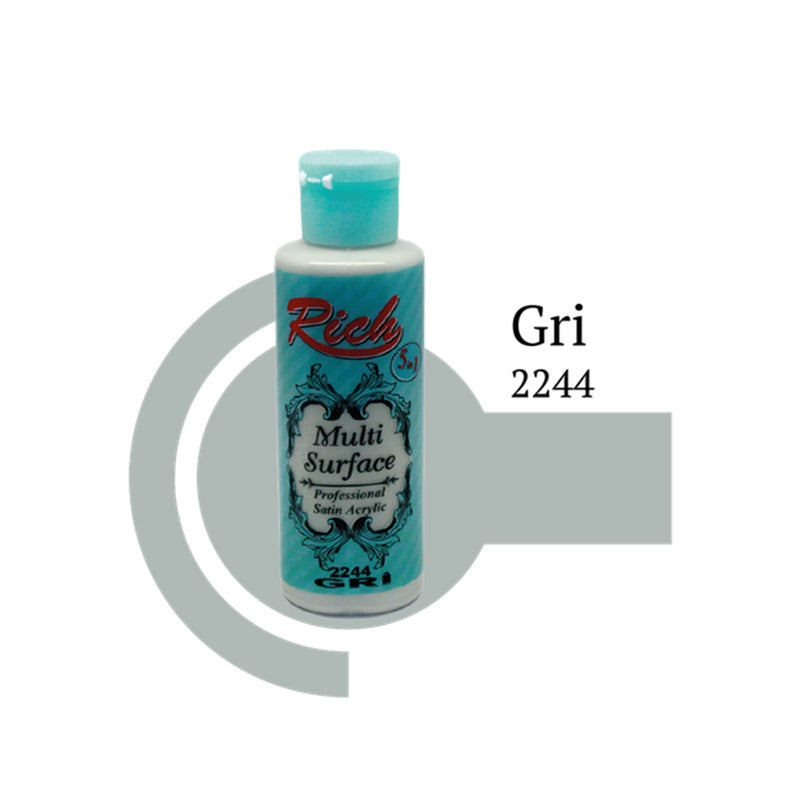 Rich Multi Surface 130 Cc Gri Akrilik Boya - Hobi, Sanat ve Dekorasyon Boyası