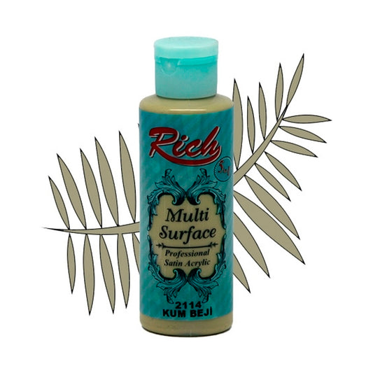Rich Multi Surface Sandtone 120 cc Akrilik Boya - Hobi Sanatsal ve Çok Yüzeyli Boya