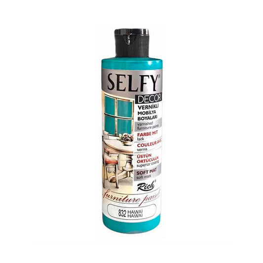 Rich Selfy Decor 240 cc Hawaii Vernikli Mobilya Boyaları - Akrilik Hobi ve Dekorasyon Boyası