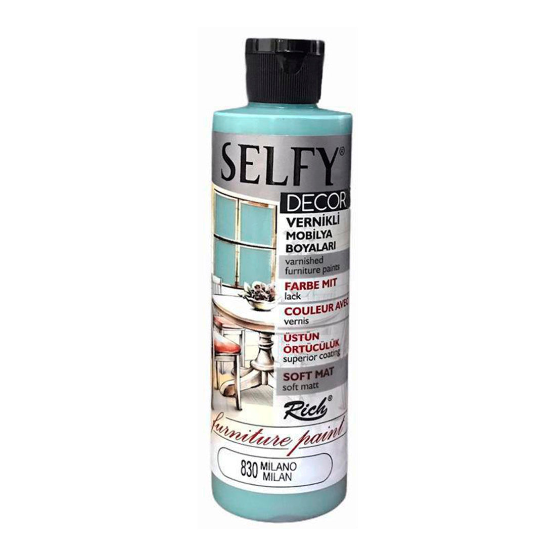 Rich Selfy Decor 240 cc Milano Vernikli Mobilya Boyaları - Akrilik Hobi ve Dekorasyon Boyası