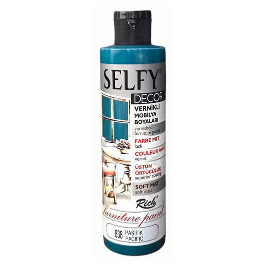 Rich Selfy Decor 240 cc Pasifik Vernikli Mobilya Boyaları - Akrilik Hobi ve Dekorasyon Boyası
