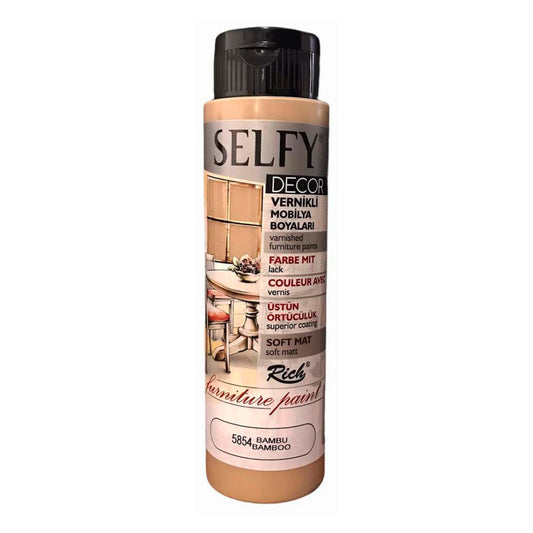 Rich Selfy Decor 500 cc Bambu Vernikli Mobilya Boyaları - Akrilik Hobi ve Dekorasyon Boyası