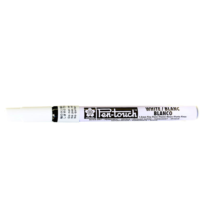 Sakura Pen-Touch 1.0 mm Beyaz Marker Kalem - Sanat, Çizim ve El İşi İçin Kalıcı Marker