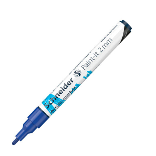 Schneider Paint-İt 2 mm Koyu Mavi Marker Kalem - Sanatsal Çizim ve Boyama Markeri