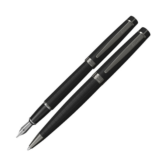 Scrikks 38 Mat Siyah Dolma ve Tükenmez Kalem Takımı - Hediyelik İmza ve Ofis Kalem Seti