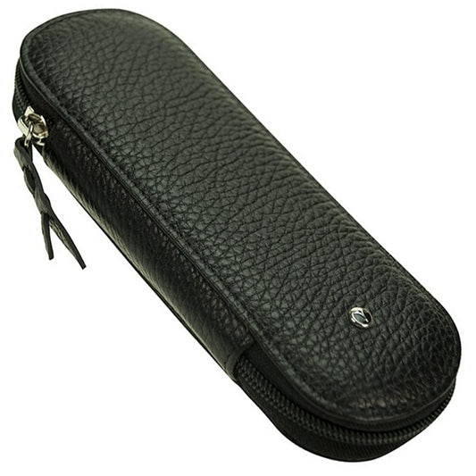 Scrikss Hakiki Deri Toscana Siyah 3'lü Kalemlik - Prestijli, Koruyucu ve Hediyelik Ofis Kalemliği