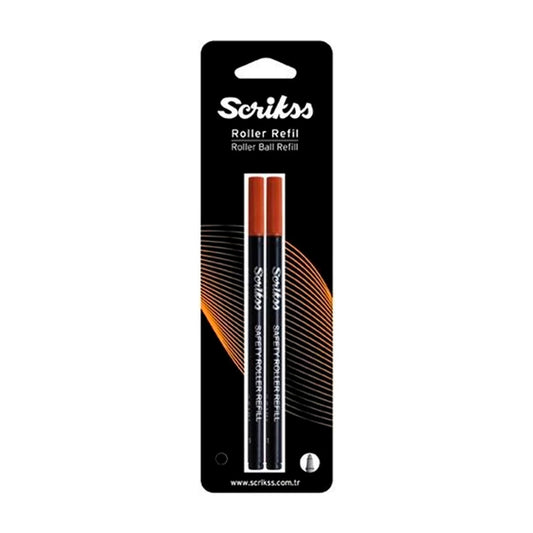 Scrikss Siyah 07 mm 2'li Blisterli Roller Refili - Yumuşak Yazım ve Ofis Kullanımı İçin