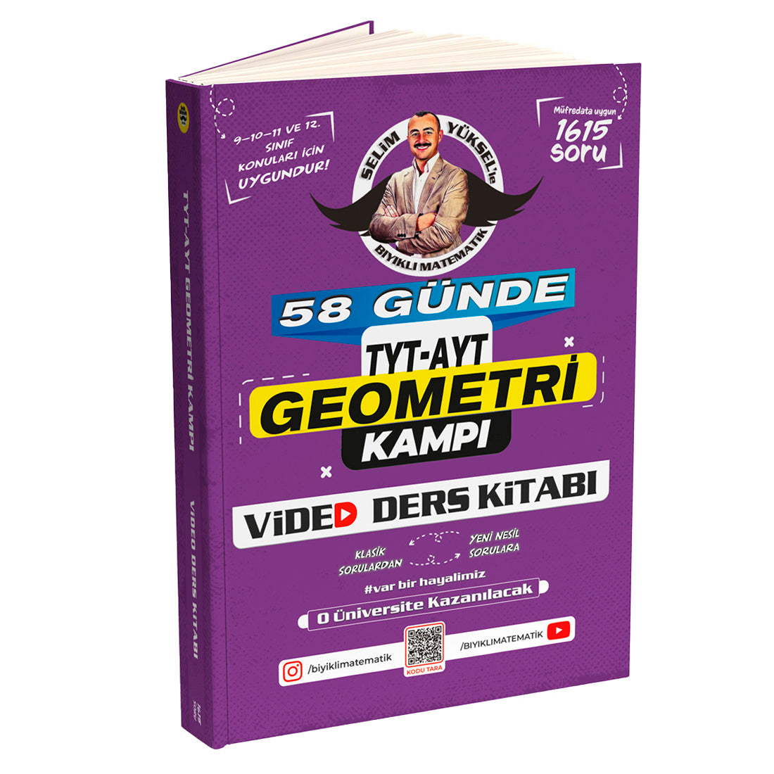 Selim Yüksel Bıyıklı Matematik 58 Günde TYT AYT Geometri Kampı Video Ders Kitabı