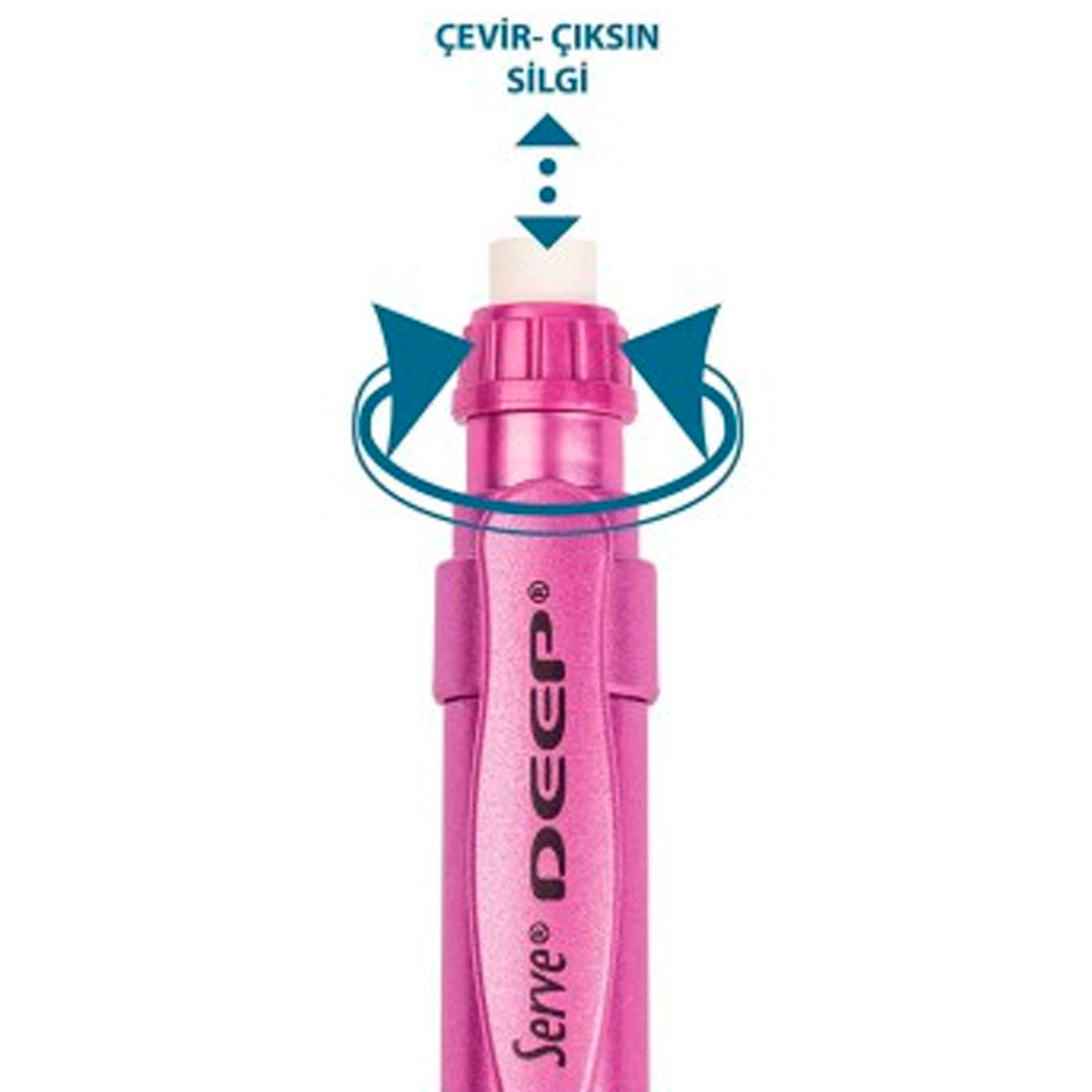 Serve Deep Metalik Pembe Mekanik Kurşun Kalem