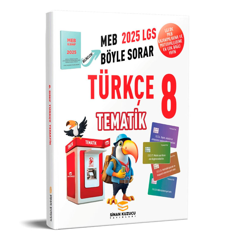 Sinan Kuzucu Yayınları 8. Sınıf LGS Türkçe Tematik Soru Bankası