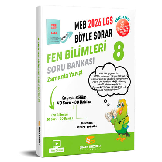 Sinan Kuzucu Yayınları 8. Sınıf MEB Böyle Sorar Fen Bilimleri Soru Bankası