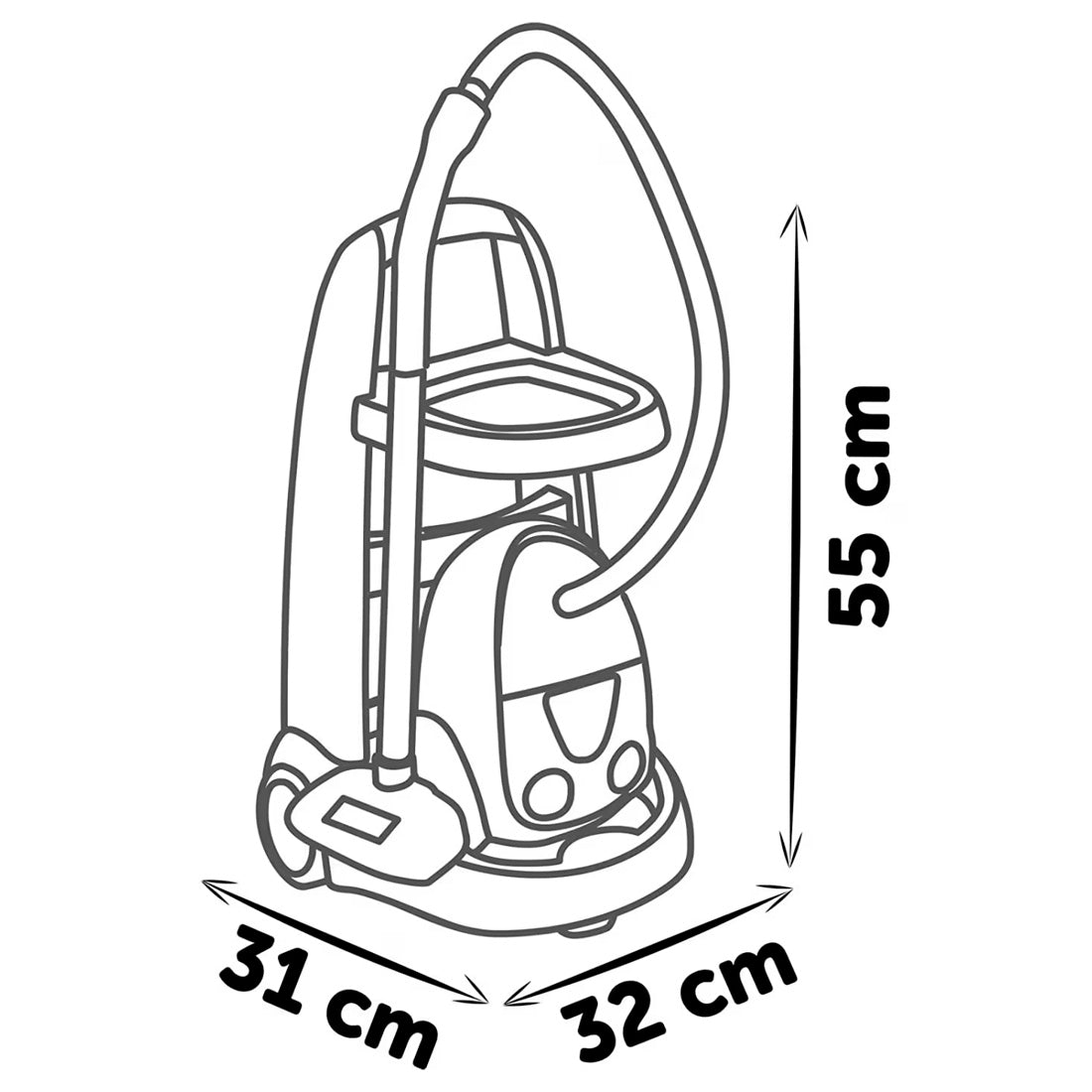 Smoby Cleaning Trolley-Vacuum Cleaner 330316