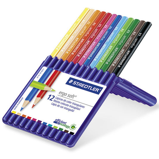 Staedtler Ergosoft Üçgen Kuru Boya Kalemi 12'li Set 157 SB12