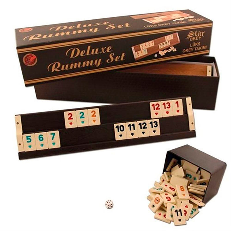 Star Okey Takım Deluxe Ahşap Koyu Renk 1010792