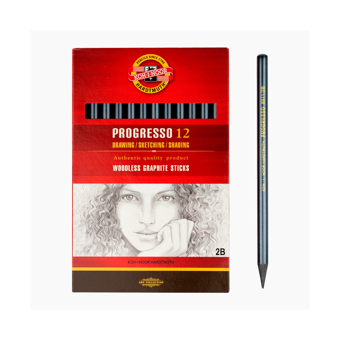 Südor Woodless graphite 2B Eskiz Kalem - Sanatsal Çizim ve Grafik Kalemi