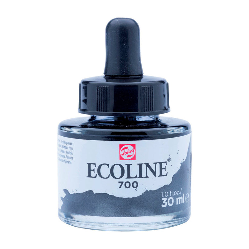 Talens Ecoline 30 ml Siyah Sıvı Suluboya - Profesyonel Sanat ve İllüstrasyon Boyası