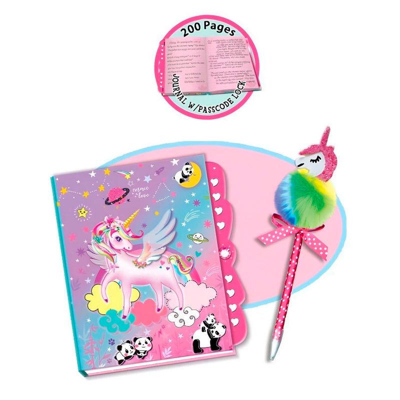 Tokidas Secret Kilit Günlük-Pom Pom Kalem Seti T108UF