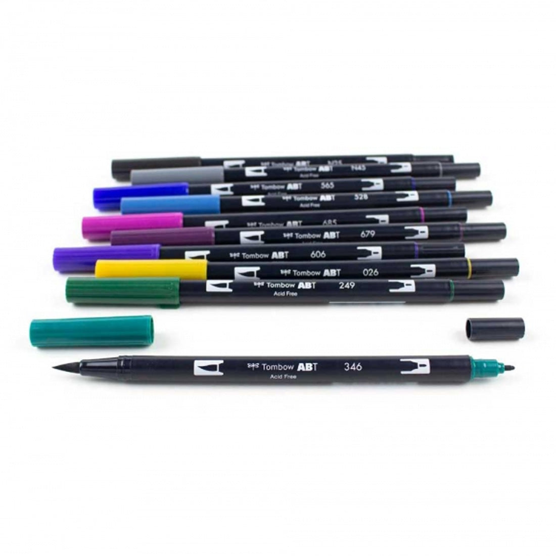 Tombow 10'lu Bohem Renkler AB-T Dual Brush Pen Fırça Kalem Seti - Sanatsal Çizim ve Kaligrafi Kalemi