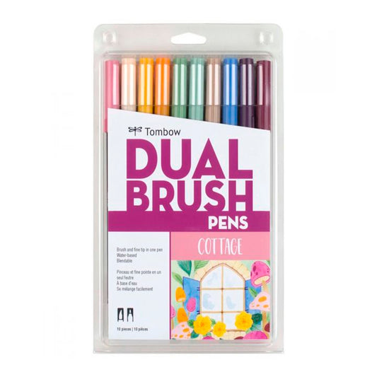 Tombow 10'lu AB-T Dual Brush Pen Fırça Kalem Seti - Sanatsal Çizim ve Kaligrafi Marker Kalemi