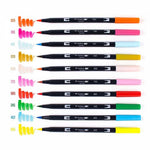 Tombow AB-T Dual Brush Pen 10'lu Kutlama Renkleri Seti - Sanatsal Çizim ve İllüstrasyon Fırça Kal