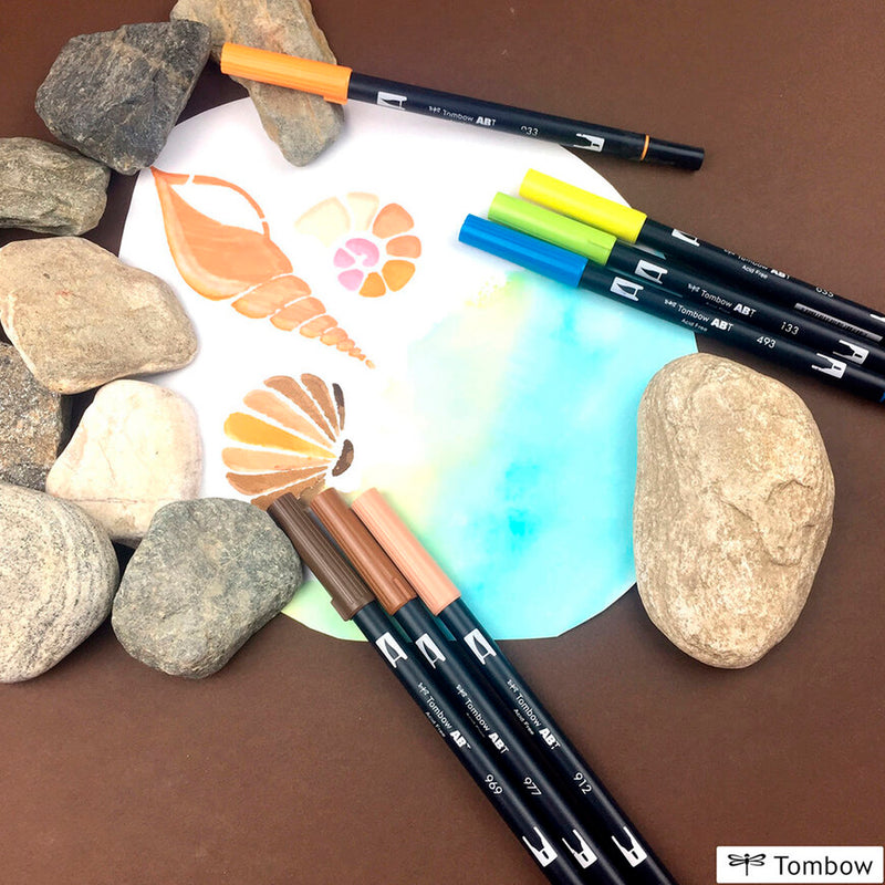 Tombow AB-T Cyan Çift Uçlu Grafik Kalemi - Sanatsal Çizim, İllüstrasyon ve Eskiz Markeri