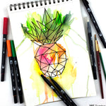 Tombow AB-T Cyan Çift Uçlu Grafik Kalemi - Sanatsal Çizim, İllüstrasyon ve Eskiz Markeri