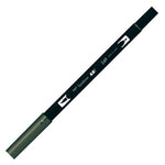 Tombow AB-T Hunter Green Çift Uçlu Grafik Kalemi - Fırça Uçlu Çizim ve Eskiz Kalemi