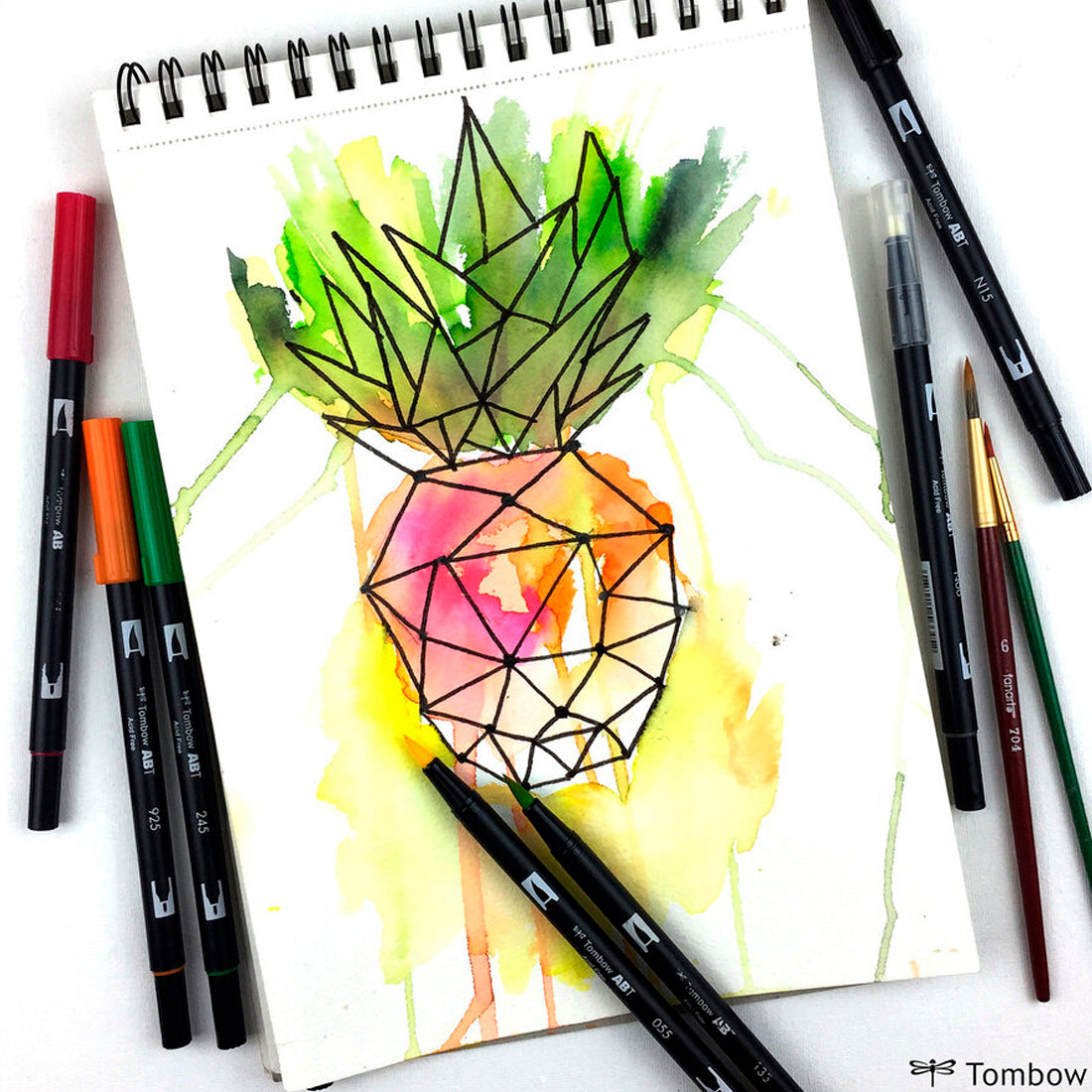 Tombow AB-T Sis Moru Çift Uçlu Grafik Kalemi - Sanat, İllüstrasyon ve Eskiz Kalemi