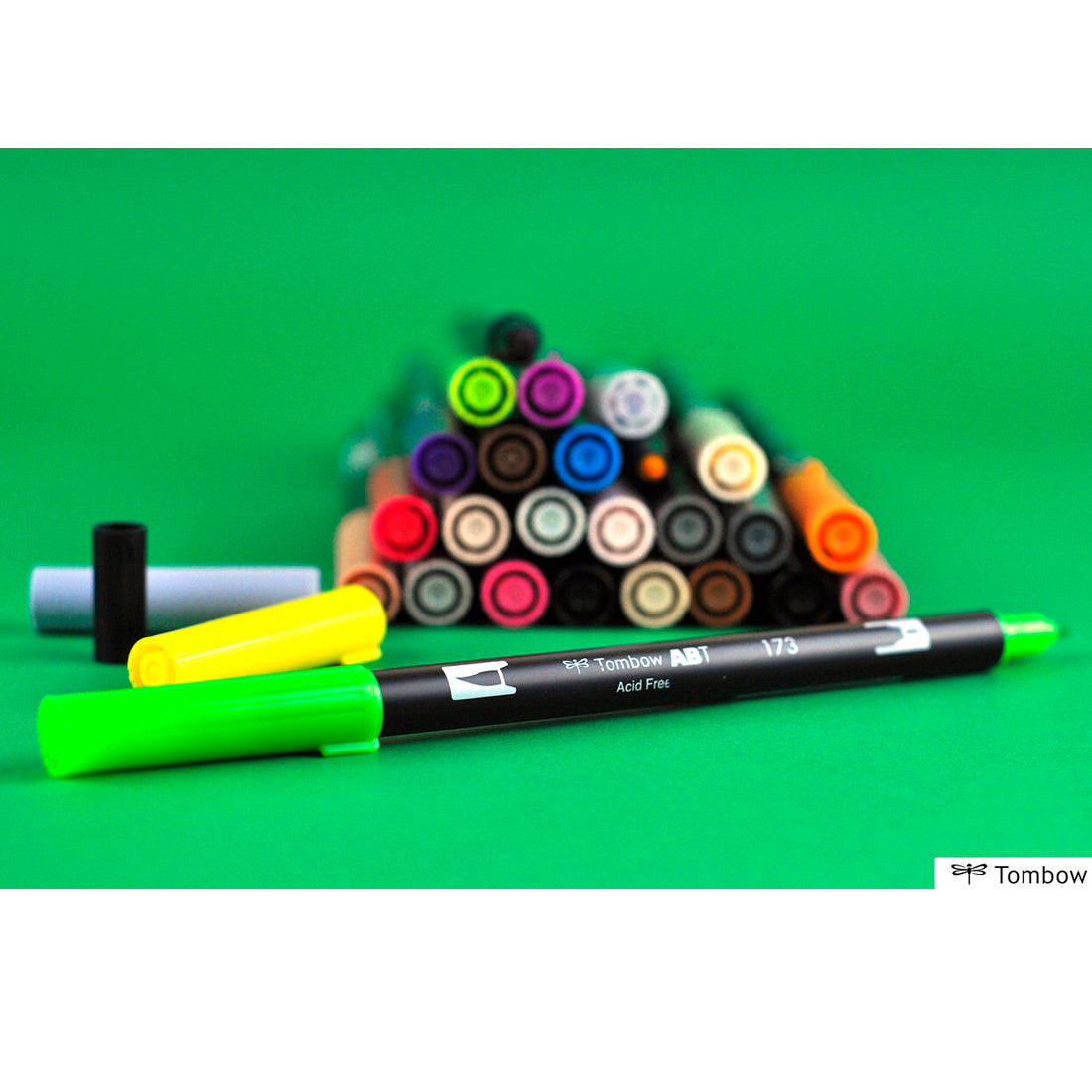 Tombow AB-T Açık Sarı Çift Uçlu Grafik Kalemi - Sanatsal Çizim, Eskiz ve İllüstrasyon Kalemi