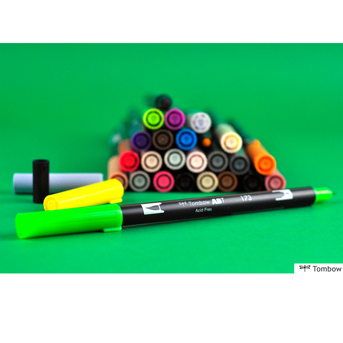 Tombow AB-T Deniz Yeşili Çift Uçlu Grafik Kalemi - Sanatsal Çizim, Eskiz ve İllüstrasyon Kalemi