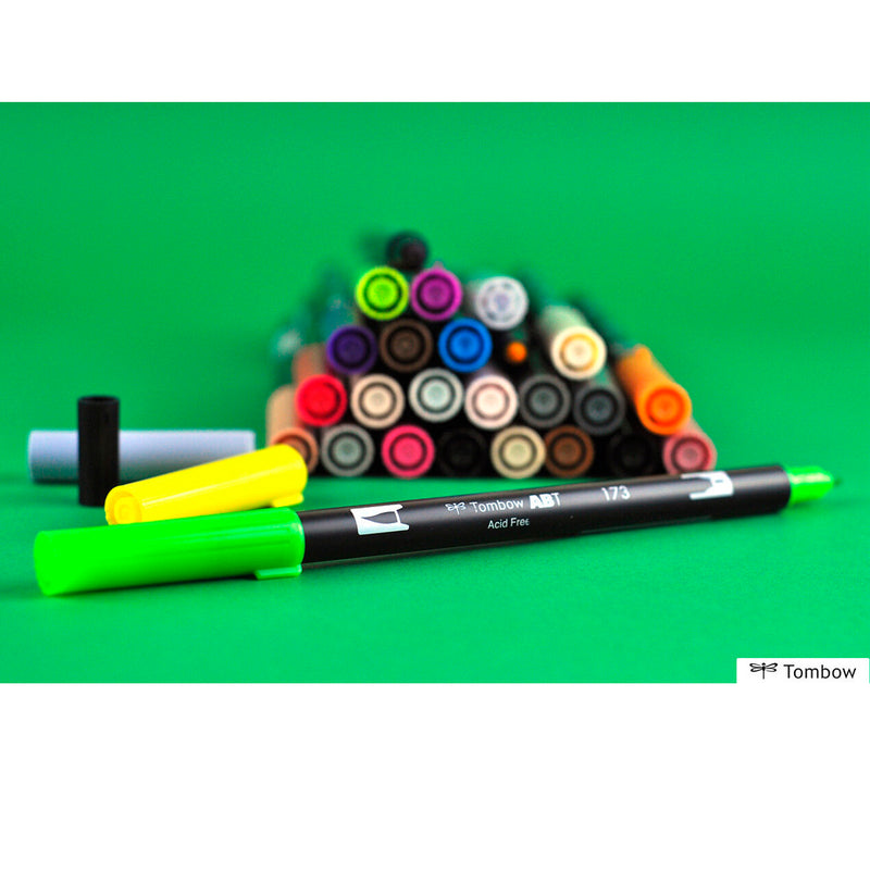 Tombow AB-T Şeftali Çift Uçlu Grafik Kalemi - Fırça Uçlu Eskiz ve İllüstrasyon Kalemi