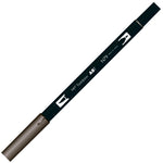 Tombow AB-T Warm Gray Çift Uçlu Grafik Kalemi - Sanatsal Çizim, Eskiz ve İllüstrasyon Fırça Uç