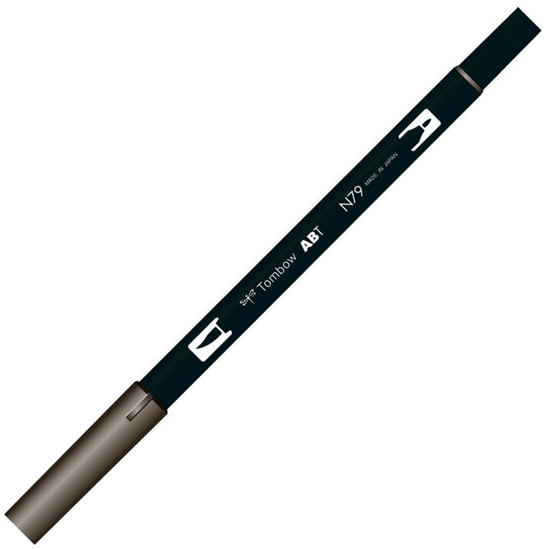 Tombow AB-T Warm Gray Çift Uçlu Grafik Kalemi - Sanatsal Çizim, Eskiz ve İllüstrasyon Fırça Uç