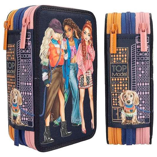 Top Model 3 Katlı Dolu Kalem Kutusu City Girls