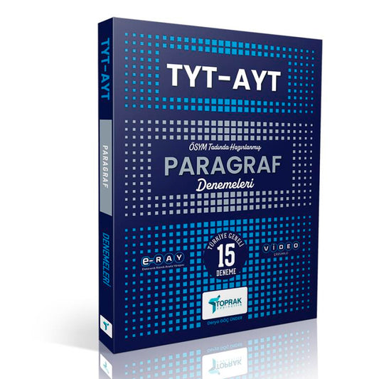 Toprak Yayınları TYT AYT Paragraf Deneme Kitabı