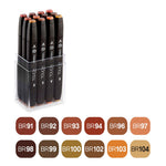 Touch Twin 12'li Set Ahşap Renkler Çift Uçlu Marker Kalem - Sanatsal Çizim ve Boyama Kalemi