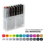 Touch Twin 24'lü Marker Set - Sanatsal Çizim, Tasarım ve Eskiz Kalemleri