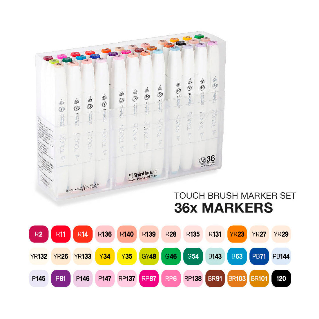 Touch Twin 36 Renk Marker Brush Set - Sanatsal Çizim, İllüstrasyon ve Tasarım Kalemi