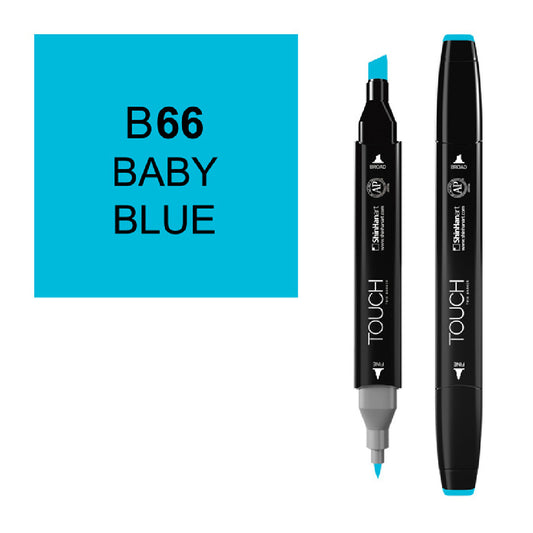 Touch Twin B66 Bebek Mavisi Marker Kalem - Sanatsal Çizim ve Tasarım Markeri