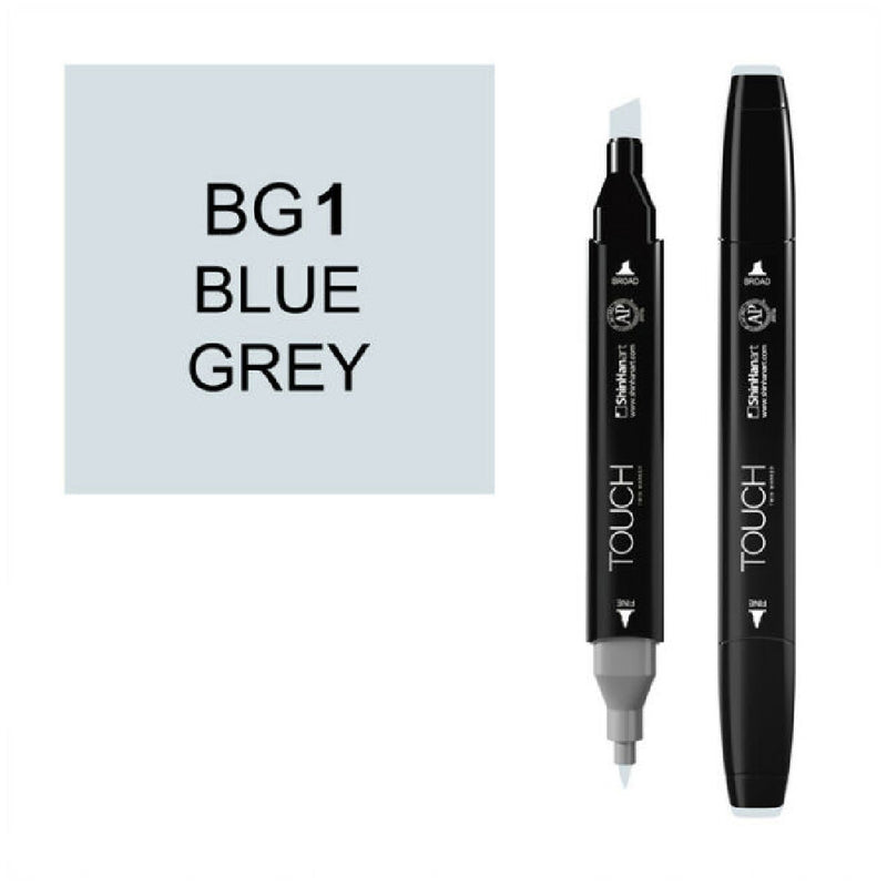 Touch Twin BG1 Mavi Gri Marker - Sanatsal Çizim ve Tasarım Kalemi