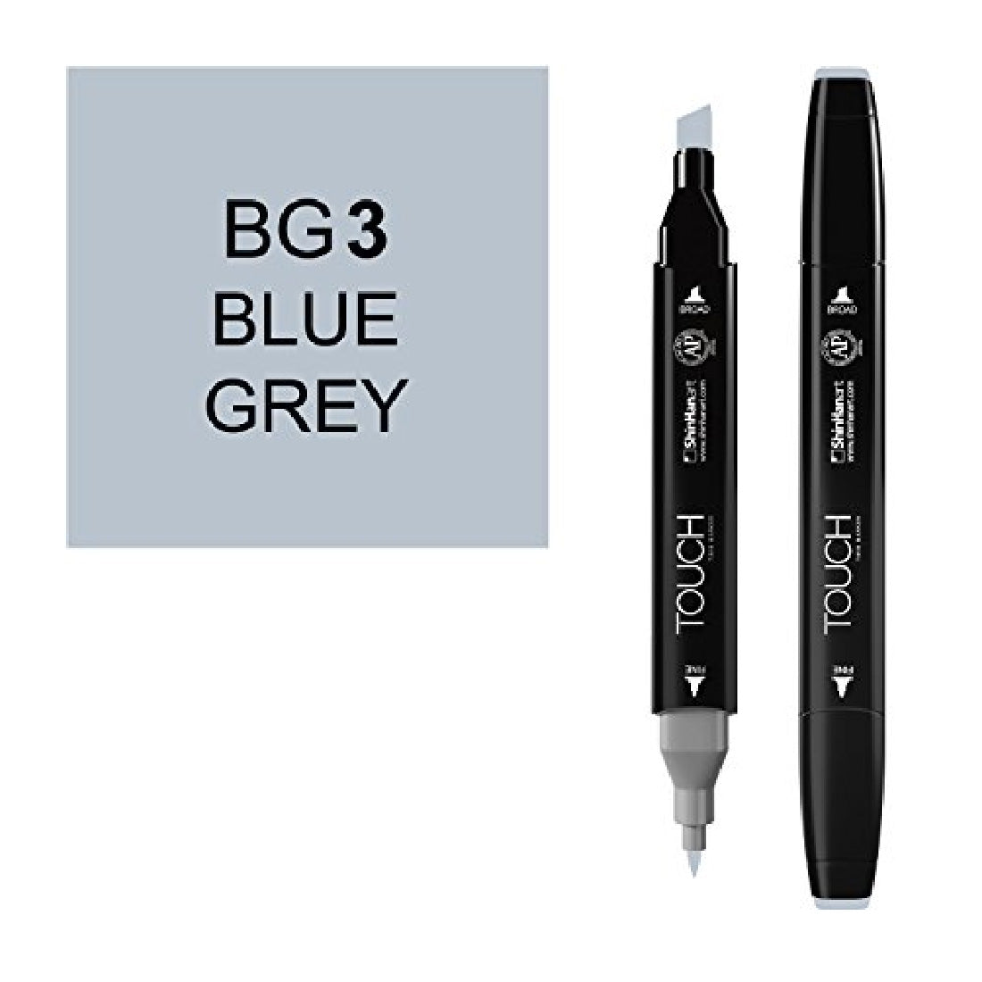 Touch Twin BG3 Mavi Gri Marker - Profesyonel Çizim ve Tasarım Kalemi