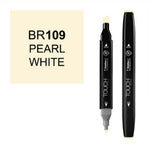 Touch Twin BR109 İnci Beyazı Marker - Sanatsal Çizim, Tasarım ve İllüstrasyon Kalemi