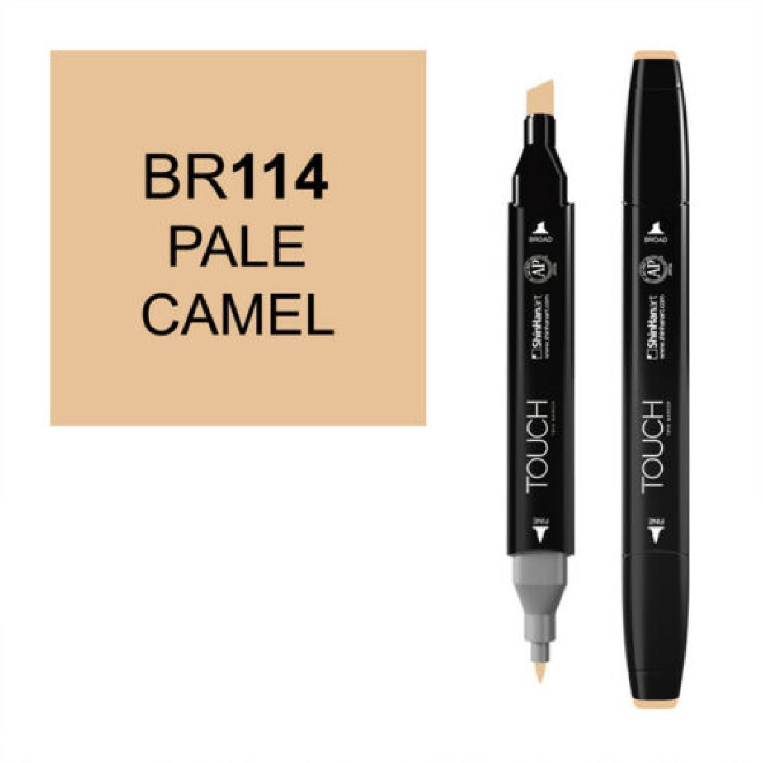 Touch Twin BR114 Açık Deve Tüyü Marker Kalem - Sanat, Çizim ve Tasarım İçin Profesyonel Marker