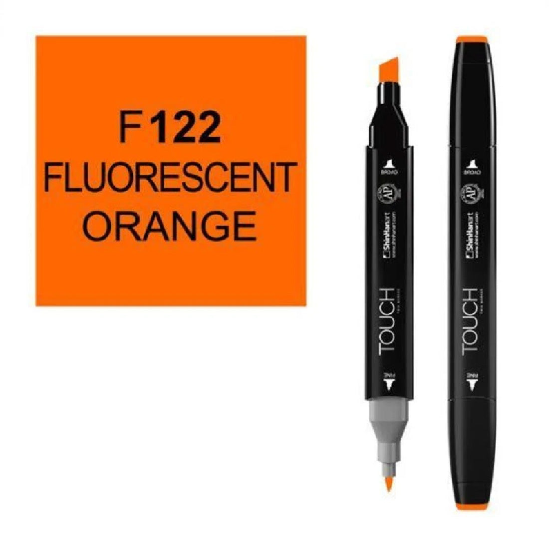 Touch Twin F122 Floresan Turuncu Marker - Sanatsal Çizim, Tasarım ve İllüstrasyon Markeri