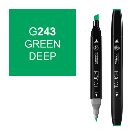 Touch Twin G243 Derin Yeşil Marker Kalem - Sanatsal Çizim, Tasarım ve Boyama Kalemi