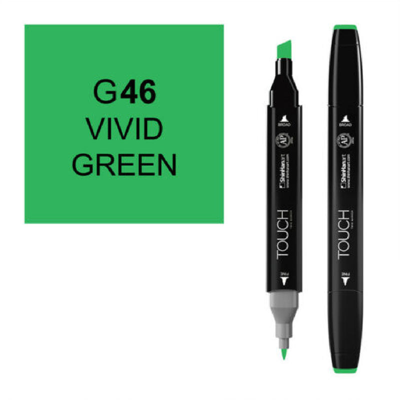 Touch Twin G46 Canlı Yeşil Marker - Sanat, Tasarım ve Çizim Kalemi